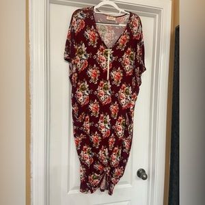 Dwell and slumber floral cocoon dress w zipper